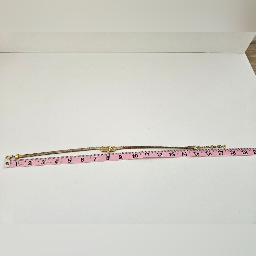 Vintage Christian Dior Gold-Tone Belt & Buckle Motif Necklace - Picture 4 of 7